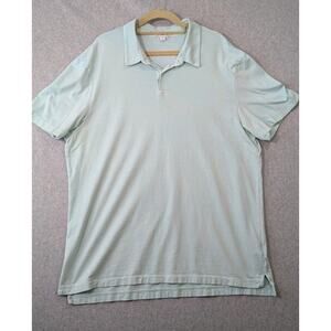 James Perse Polo Shirt Mens 4 EX LARGE Mint Green Supima Cotton Short Sleeve USA